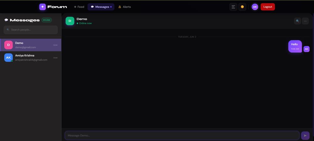 Real-Time Discussion Platform — create discussion thread
